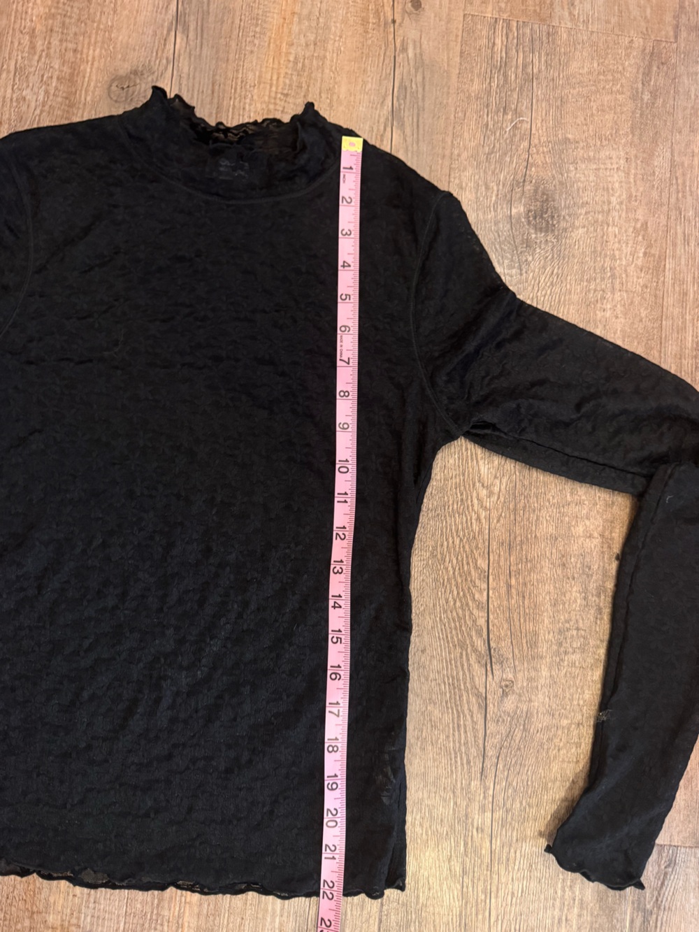 NWOT Intimately by Free People From the Start Black Sheer Lace Mockneck - size s - Picture 5 of 7